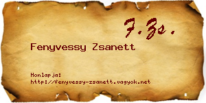 Fenyvessy Zsanett névjegykártya